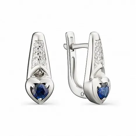 Серьги с английским замком из серебра