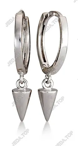Серьги подвесные из серебра