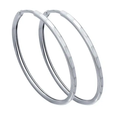 Серьги конго из серебра