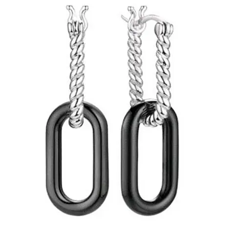 Серьги подвесные из серебра