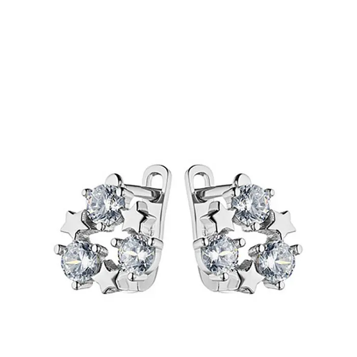Серьги с английским замком из серебра