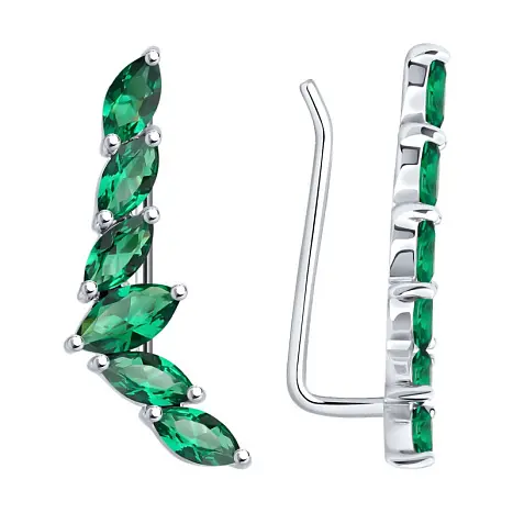 Серьги зажимы из серебра