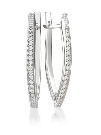 Серьги с английским замком из серебра
