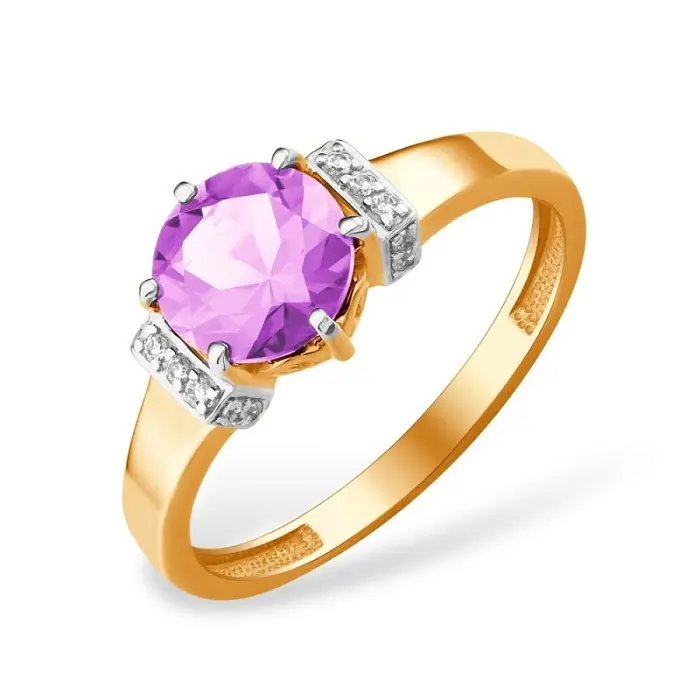 Кольцо декоративное из красного золота