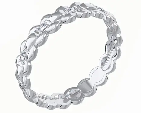 Кольцо декоративное из серебра