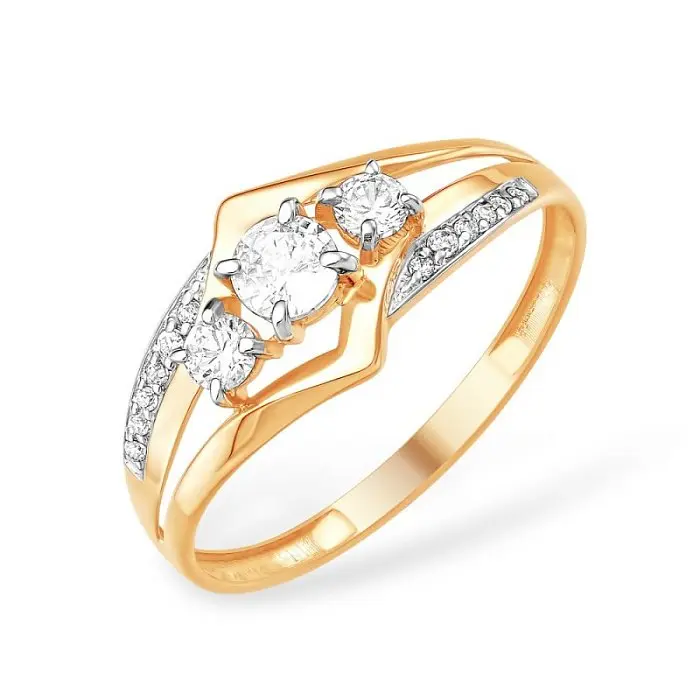 Кольцо декоративное из красного золота