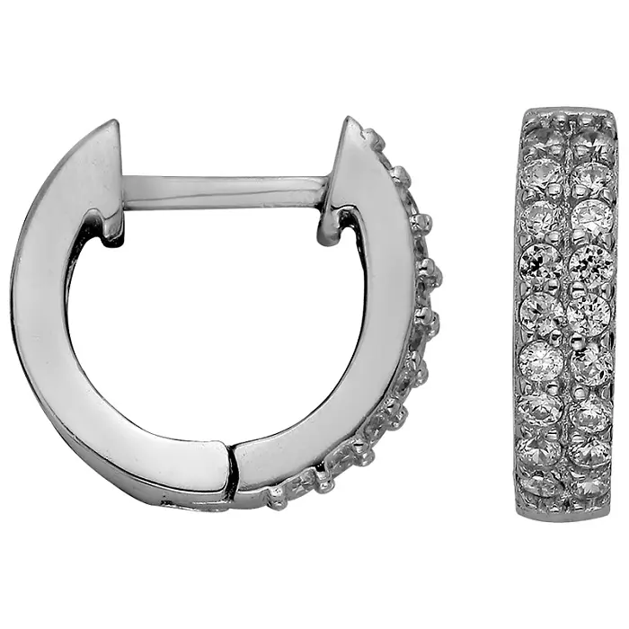 Серьги конго из серебра