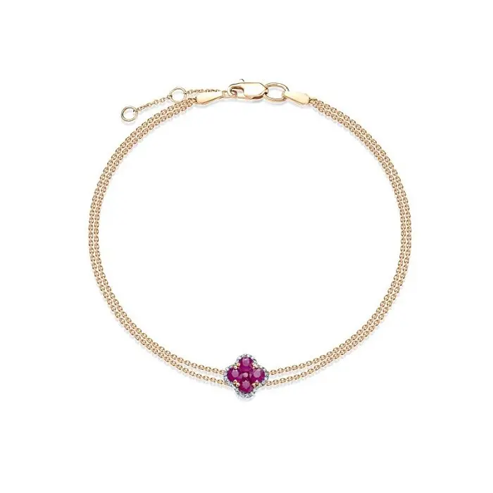 Браслет декоративный из красного золота