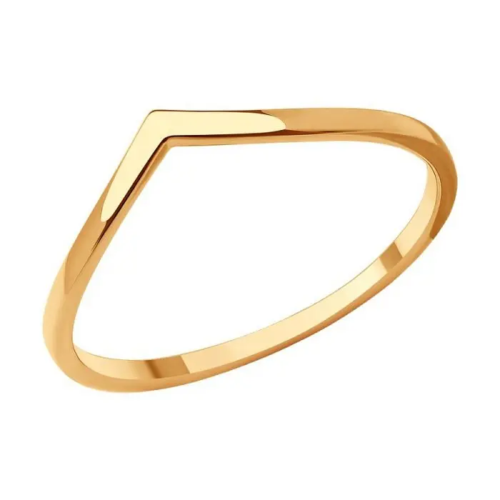 Кольцо декоративное из красного золота