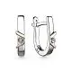 Серьги с английским замком из серебра