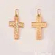 Подвеска крест из красного золота