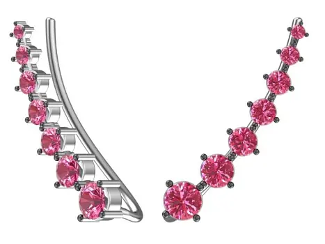 Серьги зажимы из серебра