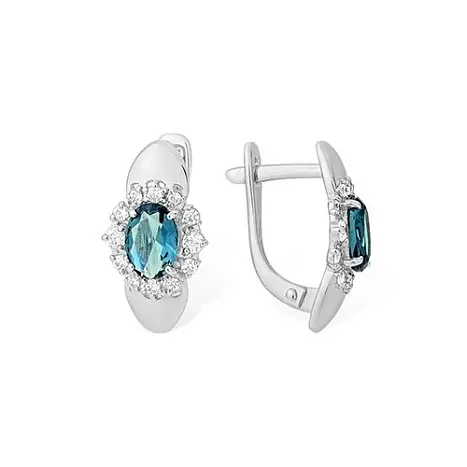 Серьги с английским замком из серебра
