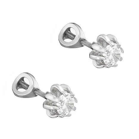 Серьги пуссеты из серебра