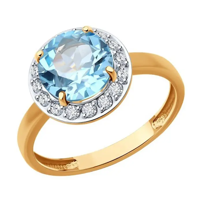 Кольцо декоративное из красного золота