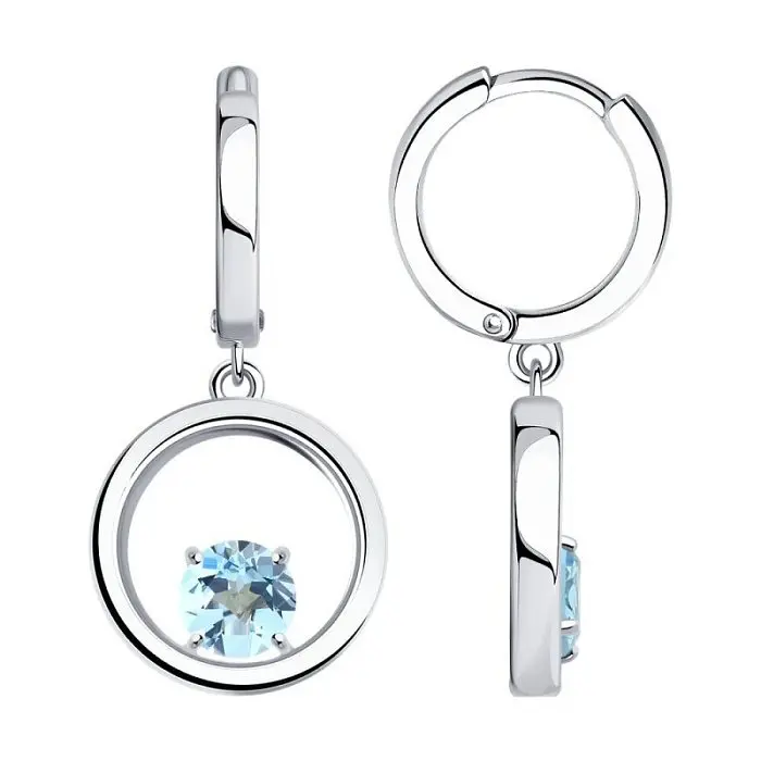 Серьги конго из серебра