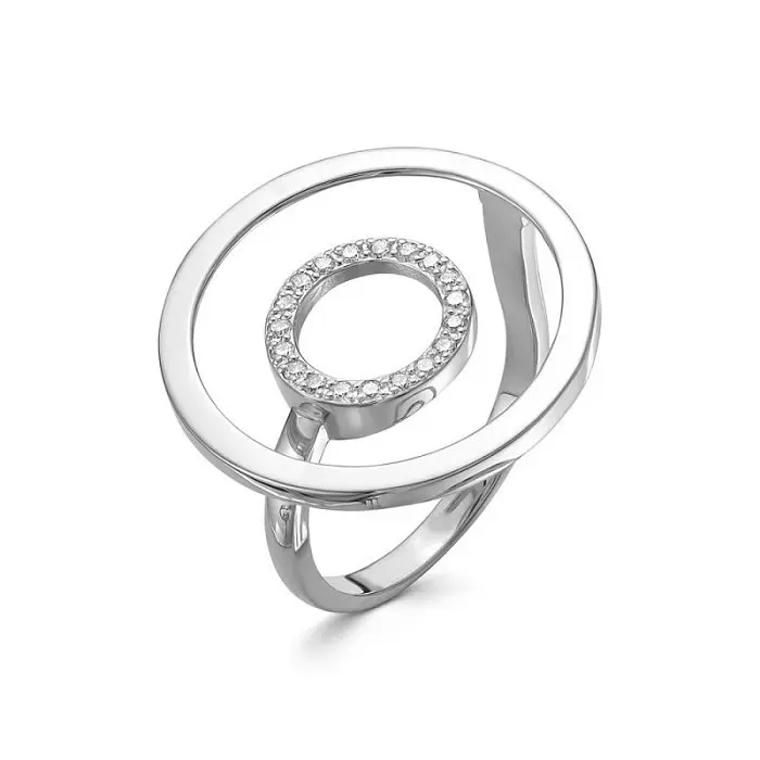 Кольцо декоративное из белого золота