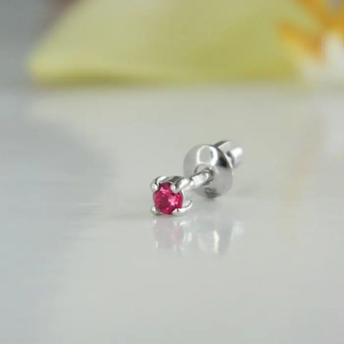 Серьги одиночные из серебра