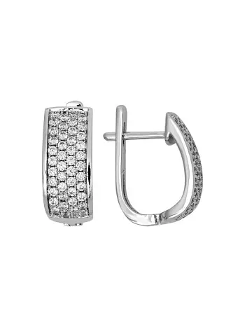 Серьги с английским замком из серебра