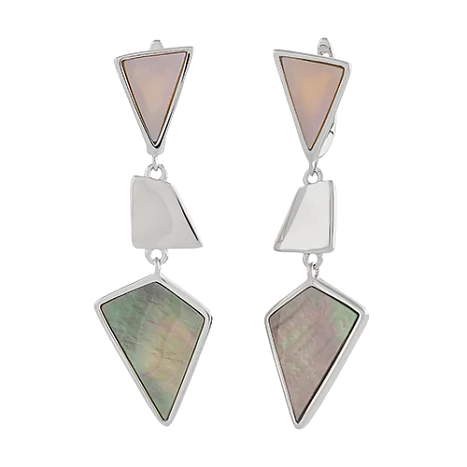 Серьги подвесные из серебра