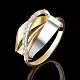 Кольцо декоративное из комбинированного золота