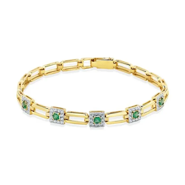 Браслет декоративный из желтого золота вид 1