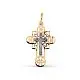 Подвеска крест из комбинированного золота