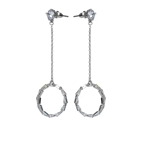 Серьги подвесные из серебра