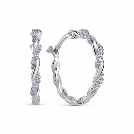 Серьги конго из серебра