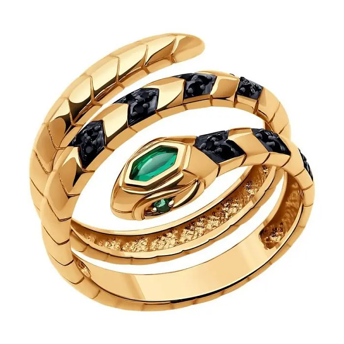 Кольцо декоративное из красного золота