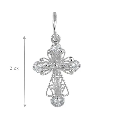 Подвеска крест из серебра