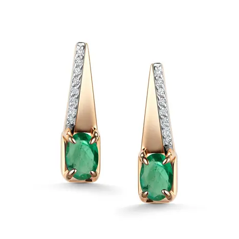 Серьги с английским замком из красного золота