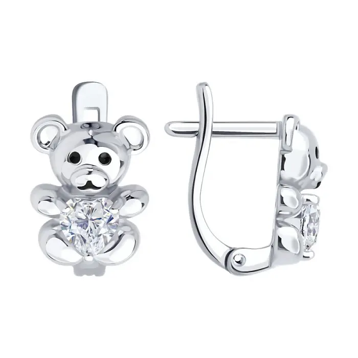 Серьги детские из серебра
