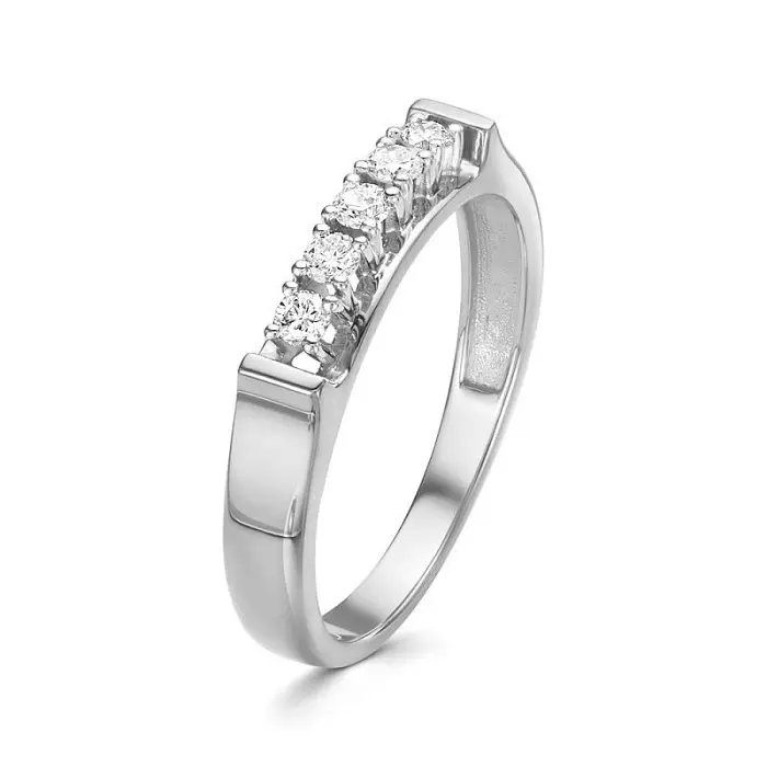 Кольцо декоративное из белого золота