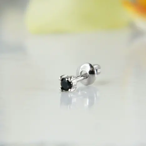 Серьги одиночные из серебра