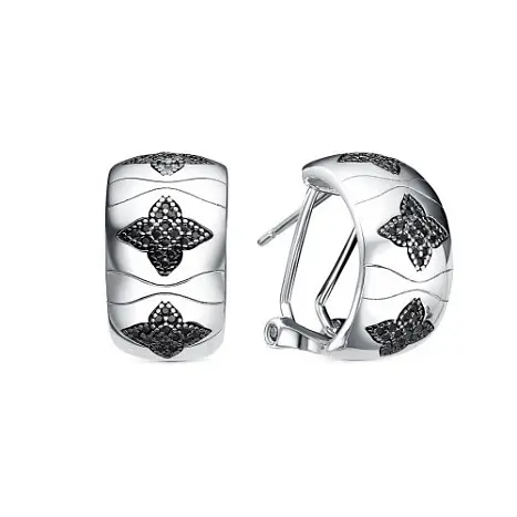 Серьги с английским замком из серебра