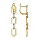 Серьги подвесные из красного золота