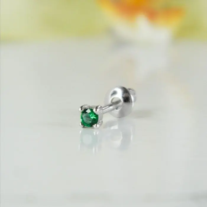 Серьги одиночные из серебра