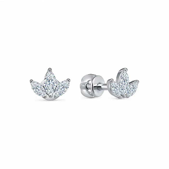 Серьги пуссеты из серебра