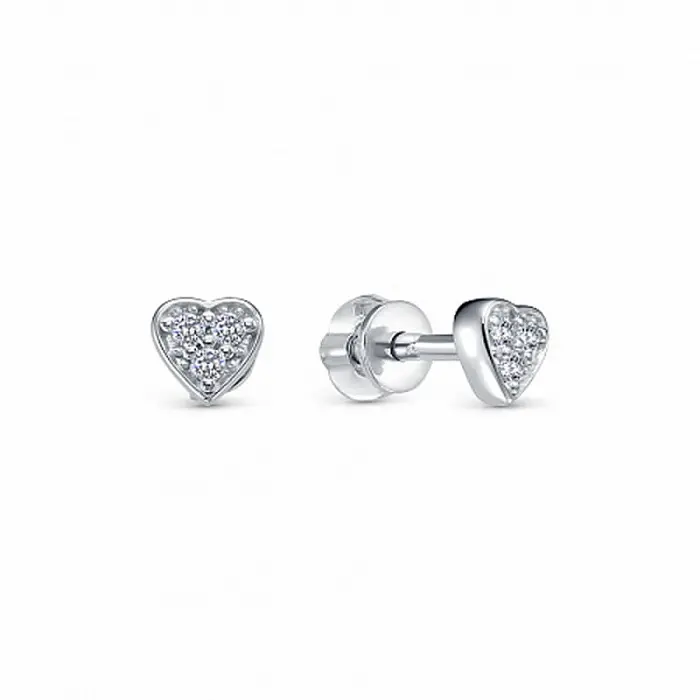 Серьги пуссеты из серебра