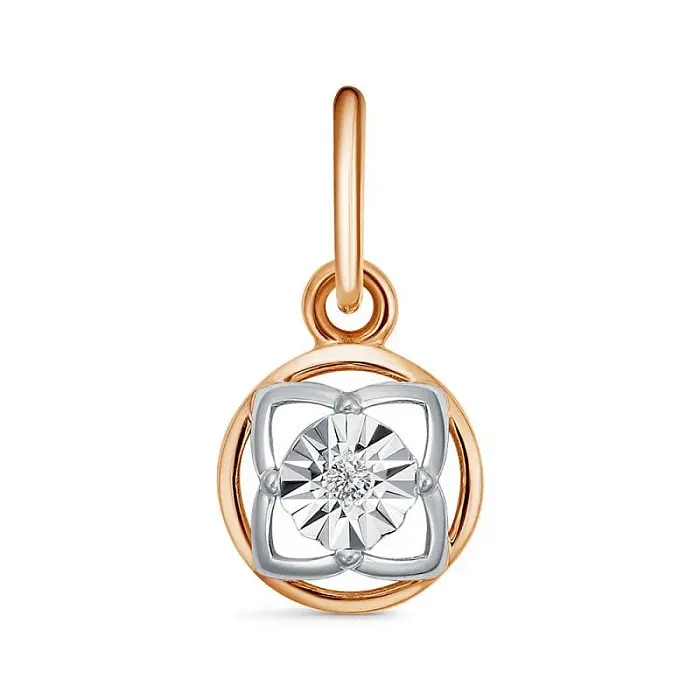 Подвеска декоративная из комбинированного золота