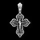 Подвеска крест из серебра