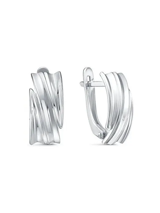 Серьги с английским замком из серебра