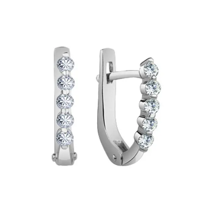 Серьги с английским замком из серебра