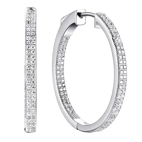 Серьги конго из серебра