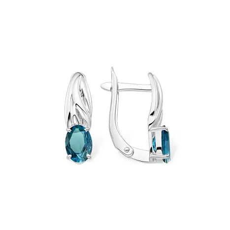 Серьги с английским замком из серебра