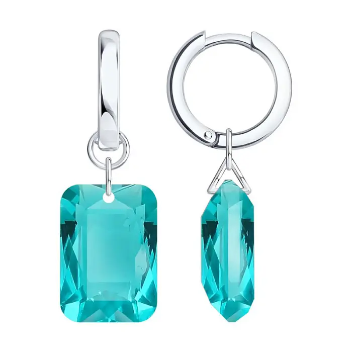 Серьги конго из серебра
