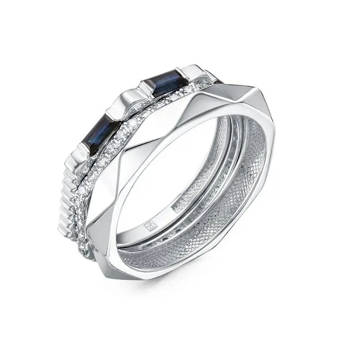 Кольцо декоративное из белого золота