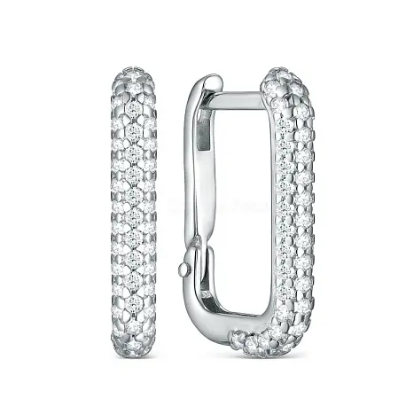 Серьги с английским замком из серебра