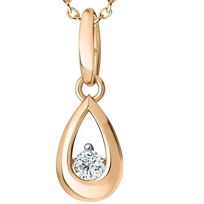 Подвеска декоративная из красного золота